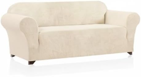 Stretch Couch Covers for 3 Cushion Sofa, 1-Piece Spandex Jacquard Fabric Sofa Slipcover,Non Slip Universal Sofa Cover, Pet Dog Cat Proof Furniture Protector(Sofa 74" - 88", Biscotti Beige)