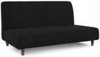 Easy-Going 100% Waterproof Futon Cover, Stretch Futon Slipcover Medium | Dual Waterproof Armless Futon Couch Cover, Leakproof Sofa Bed Furniture Protector for Kids Pets Dog Cat, Black