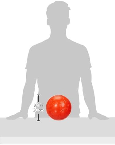 Jolly Pets Large Soccer Ball Floating-Bouncing Dog Toy, 8 inch Diameter, Orange | Large 8 inch durable dog soccer ball for dogs 60 to 90 lbs, won't deflate when punctured, floats for water play, made in USA