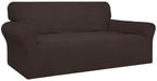 Easy-Going 100% Waterproof Couch Cover, 3 Cushion Oversized Sofa Cover | Leakproof Sofa Slipcover, Stretch Jacquard Furniture Protector Against Stain Spill from Kids, Pets, Dog, Chocolate