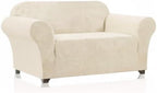 Stretch Loveseat Sofa Cover Slipcover Couch Cover for 2 Cushion Sofa Washable Sofa Cover for Pets Friendly Furniture Protector Covers with Non Slip Bottom(Loveseat, Biscotti Beige)