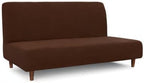 Easy-Going 100% Waterproof Futon Cover, Stretch Futon Slipcover Medium | Dual Waterproof Armless Futon Couch Cover, Leakproof Sofa Bed Furniture Protector for Kids Pets Dog Cat, Coffee