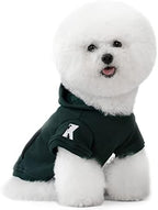 Koneseve Dog Hoodie Fleece Puppy Clothes Warm Sweater with Hat for Small Dogs Cat Hooded Shirt Kitten Pet Basic Sweatshirt with Pocket Doggie Soft Winter Coat Apparel (Green; L) - Image 5