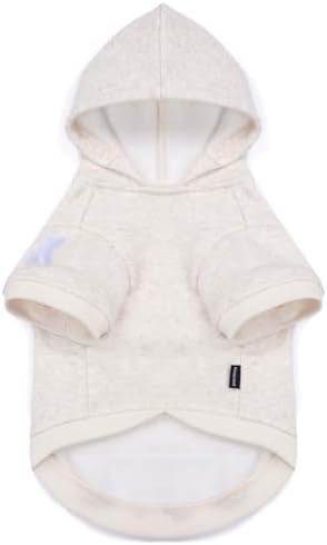 Koneseve Dog Hoodie Fleece, Cat Sweater Warm with Pocket - Soft Clothes for Daily Wear, Basic Hooded Sweatshirts, Winter Coat Clothing, Comfort Tee Shirt Fit for All Breeds Pet - Beige - XL - Image 2