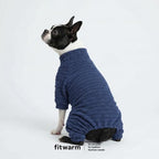Fitwarm Turtleneck Knitted Dog Sweater Puppy Pajamas Thermal Doggie Winter Clothes Knitwear Pet Coats Cat Apparel Blue Medium - Image 2