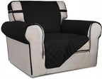 PureFit Reversible Chair Sofa Cover Dog Couch Covers for Sofa, 25.5 in | Black/Black, Water Resistant Couch Protector, Washable Pet Couch Cover with Non Slip and Elastic Straps For Kids
