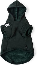 Koneseve Dog Hoodie Fleece Puppy Clothes Warm Sweater with Hat for Small Dogs Cat Hooded Shirt Kitten Pet Basic Sweatshirt with Pocket Doggie Soft Winter Coat Apparel (Green; M) - Image 2