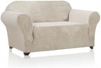 Stretch Loveseat Sofa Cover Slipcover Couch Cover for 2 Cushion Sofa Washable Sofa Cover for Pets Friendly Furniture Protector Covers with Non Slip Bottom(Loveseat, Island Fossi)