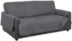 Furhaven Waterproof & Non-Slip Sofa/Couch Cover Protector for Dogs, Cats, & Children - Quilted Paw Print Living Room Furniture Cover - Gray, Sofa