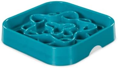 Messy Mutts Square Slow Feeder, 8 Inch, 2 Cup | 8 x 8 Inch Square Silicone Puzzle Slow Feeder For Dogs And Cats, Holds 2 Cups, Dishwasher Safe