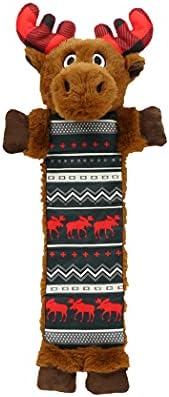 Lazy One Moose Squeaky Dog Toy, Soft Crinkle Toy for Dogs, Durable Fabric by LazyOne