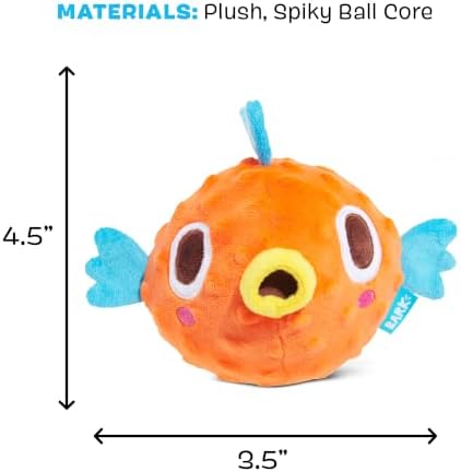 BARK AIR Head RIP N Reveal Squeaky Plush Dog Toy, Orange, X-Small/Small - Image 4
