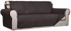 PureFit Reversible Quilted Sofa Cover Dog Couch Covers for Sofa, 66 in | Chocolate/Chocolate, Water Resistant, Washable, Non Slip and Elastic Straps, For Kids, Dogs, Pets