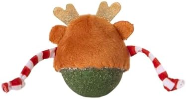 Mad Cat Roll Around Reindeer Catnip Bobbler Soft Plush Cat Toy, Pack of 1 - Image 3