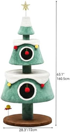 YITAHOME 63" Christmas Cat Tree with Teaser Plaything - Image 3