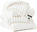 Bedsure Extra Soft Large Fleece Blanket for Bed Off White 120"x120" by BEDSURE