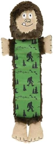 Lazy One Bigfoot Squeaky Dog Toy, Soft Crinkle Toy for Dogs, Durable Fabric by LazyOne