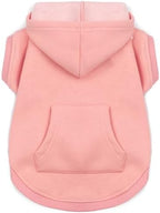 Koneseve Dog Hoodie - Fleece Warm Sweater with Pocket, Soft Clothes for Daily Wear, Basic Hooded Sweatshirts, Winter Coat Clothing, Comfort Tee Shirt Fit for All Breeds Pet - Pink - 4XL by Koneseve