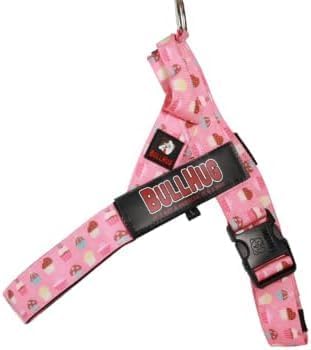 BULLHUG Adjustable Dog Harness– No Pull, No Choke – for English Bulldogs, French Bulldogs, Pugs & Broad-Chested Breeds – Easy, Safe Walks (Cups, Small)