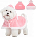 EXPAWLORER Dog Winter Coat with Hat - Fleece Flannel Warm Pet Cloak Cape by EXPAWLORER