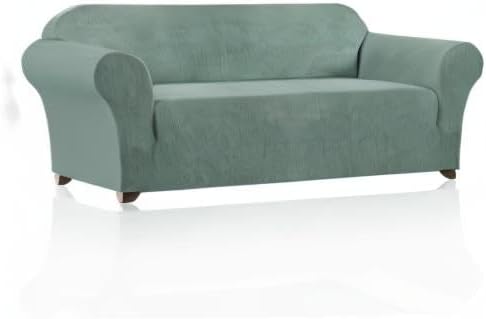 Oversized Stretch Sofa Cover Slipcover 1-Piece, Spandex Jacquard Fabric Universal Couch Cover for 3 Cushion, Washable Non Slip Sofa Cover, Pet Friendly(XL Sofa 101"-110", Sage)