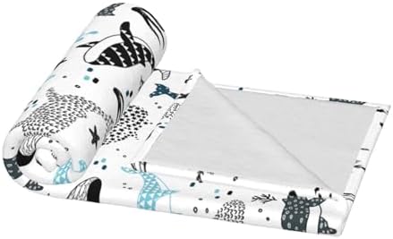 Whales Throw Blanket Lightweight Warm Flannel Fleece Blankets Cozy Soft Air Conditioning Blanket Gifts for Women Men Girls Boys 80"x60" - Image 7