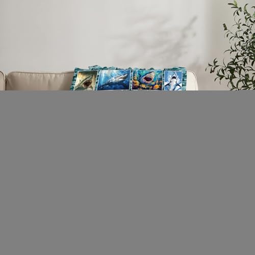 Shark Blanket Ocean Sharks Throw Blankets Decor Stuff Cozy Flannel Fleece Soft Plush Fuzzy Warm Lightweight Bedding Gifts for Women Girls Kids 80"X60" - Image 2