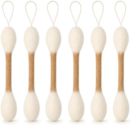 Glaciart One Cat Wand Refill Swabs 6 Pack, Wool Felt Catnip Toys by GlaciartOne