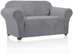 Stretch Loveseat Sofa Cover Slipcover Couch Cover for 2 Cushion Sofa Washable Sofa Cover for Pets Friendly Furniture Protector Covers with Non Slip Bottom(Loveseat, Dove)