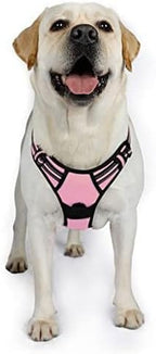 rabbitgoo Dog Harness No Pull with 2 Leash Clips, Adjustable Soft Padded, Reflective Oxford No Choke Pet Vest with Easy Control Handle for Large Dogs, Pink, XL | No Choke with Handle, Adjustable Soft Padded, Reflective, Easy Control for Walking, Pink, ...