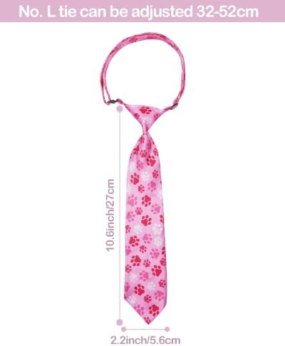 PET SHOW 30 Pack Paw Print Dog Ties Neckties Bulk for Large Dogs - Image 2