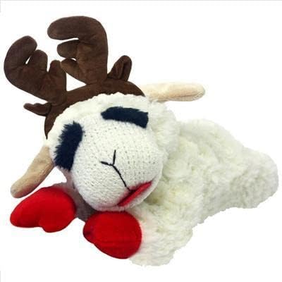 Multipet Holiday Lambchop with Antlers, 6 in, White - Image 3