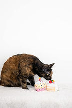 Pearhead Happy Birthday Cake Cat Toy Set, Stuffed Birthday Cake and Cupcake Cat Toys with Catnip and Squeakers, Interactive Fun Kitten Toys, Pet Owner Pet Birthday Gift, Ideal for Cat Lovers, Set of 2 - Image 6
