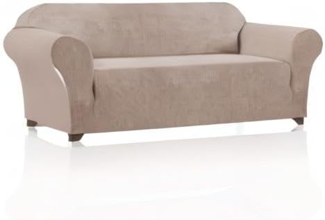 Stretch Sofa Cover Couch Covers for 3 Cushion Couch Furniture Protector Sofa Covers with Non Slip Elastic Bottom Pet Friendly Articles, Sofa(72 to 92 in), Sand