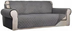 PureFit Reversible Quilted Sofa Cover Dog Couch Covers for Sofa, 66 in | Gray/Gray, Water Resistant Couch Protector, Washable Pet Couch Cover with Non Slip and Elastic Straps For Kids