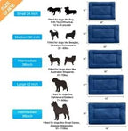 Dog Beds Crate Pad for Large Dogs Ultra Soft Dog Crate Bed Washable & Anti-Slip Kennel Pad for Dogs Cozy Sleeping Mat,Navy Blue 42inch