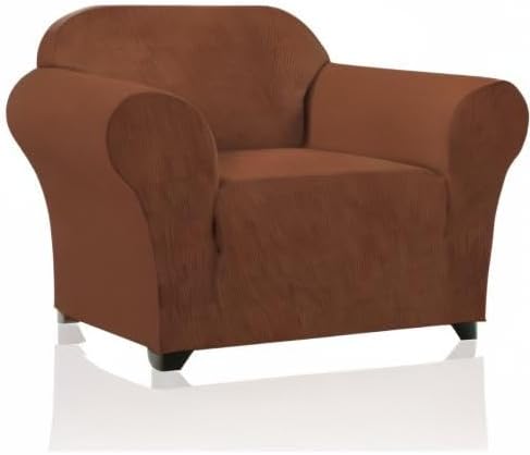 Stretch Chair Cover Chair Slipcovers with Arms 1-Piece Chair Sofa Slipcovers or Living Room Non Slip Armchair Cover Furniture Protector Dogs Pet Friendly(Armchair, Caramel)