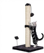 MECOOL Cat Scratching Post Premium Basics Kitten Scratcher Sisal Scratch Posts with Hanging Ball 22in for Kittens or Smaller Cats (22 inches for Kitten,Charcoal Gray) by MECOOL