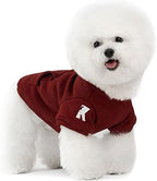 Koneseve Dog Hoodie Fleece Puppy Clothes Warm Sweater with Hat for Small Dogs Cat Hooded Shirt Kitten Pet Basic Hoodies Sweatshirt with Pocket Doggie Soft Winter Coat Apparel (Red; L) - Image 5