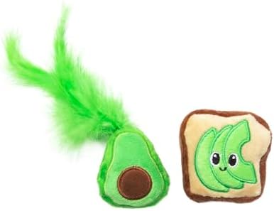 Quirky Kitty Avocado Toast Catnip Plush Cat Toy, Pack of 2, Soft and Safe - Image 2