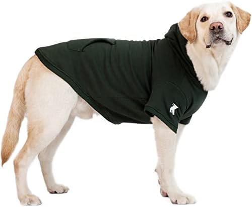 Koneseve Dog Hoodie Fleece Dog Clothes Warm Sweater with Hat for Medium Large Dogs Cat Hooded Shirt Kitten Pet Basic Sweatshirt with Pocket Doggie Soft Winter Coat Apparel (Green; 4XL) - Image 5