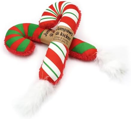 Jumpaws 2 Pack Natural Interactive Catnip Cat Kicker Toys, Bite Resistant Chew Toy, Accessories for Indoor Cat, Christmas Candy Cane - Image 6