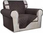PureFit Reversible Chair Sofa Cover Dog Couch Covers for Sofa, 25.5 in | Chocolate/Chocolate, Water Resistant Couch Protector, Washable Pet Couch Cover with Non Slip and Elastic Straps For Kids