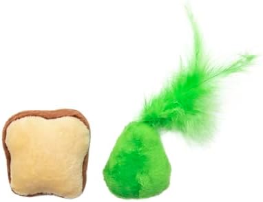 Quirky Kitty Avocado Toast Catnip Plush Cat Toy, Pack of 2, Soft and Safe - Image 5
