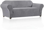 Stretch Sofa Cover Slipcover Couch Covers for 3 Cushion Couch Furniture Protector Sofa Covers with Non Slip Elastic Bottom Dogs Pet Friendly Fitted (Sofa, Dove)