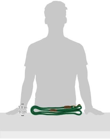 Mendota Pet Snap Leash - British-Style Braided Dog Lead, Made in The USA - Kelly Green, 1/2 in x 6 ft - for Large Breeds