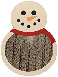 Pearhead Snowman Cat Scratching Pad, Reversible Christmas Cat Scratcher by Pearhead