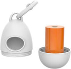 TUG 360° Tangle-Free Retractable Dog Leash with Waste Bag Dispenser (Large, White/Orange)