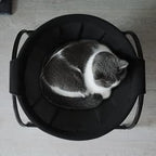 JUNSPOW Cat Bed Dedicated Replacement Net Cover Soft Durable Breathability (Black)