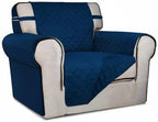 PureFit Reversible Chair Sofa Cover Dog Couch Covers for Sofa, 25.5 in | Navy/Navy, Water Resistant Couch Protector, Washable Pet Couch Cover with Non Slip and Elastic Straps For Kids